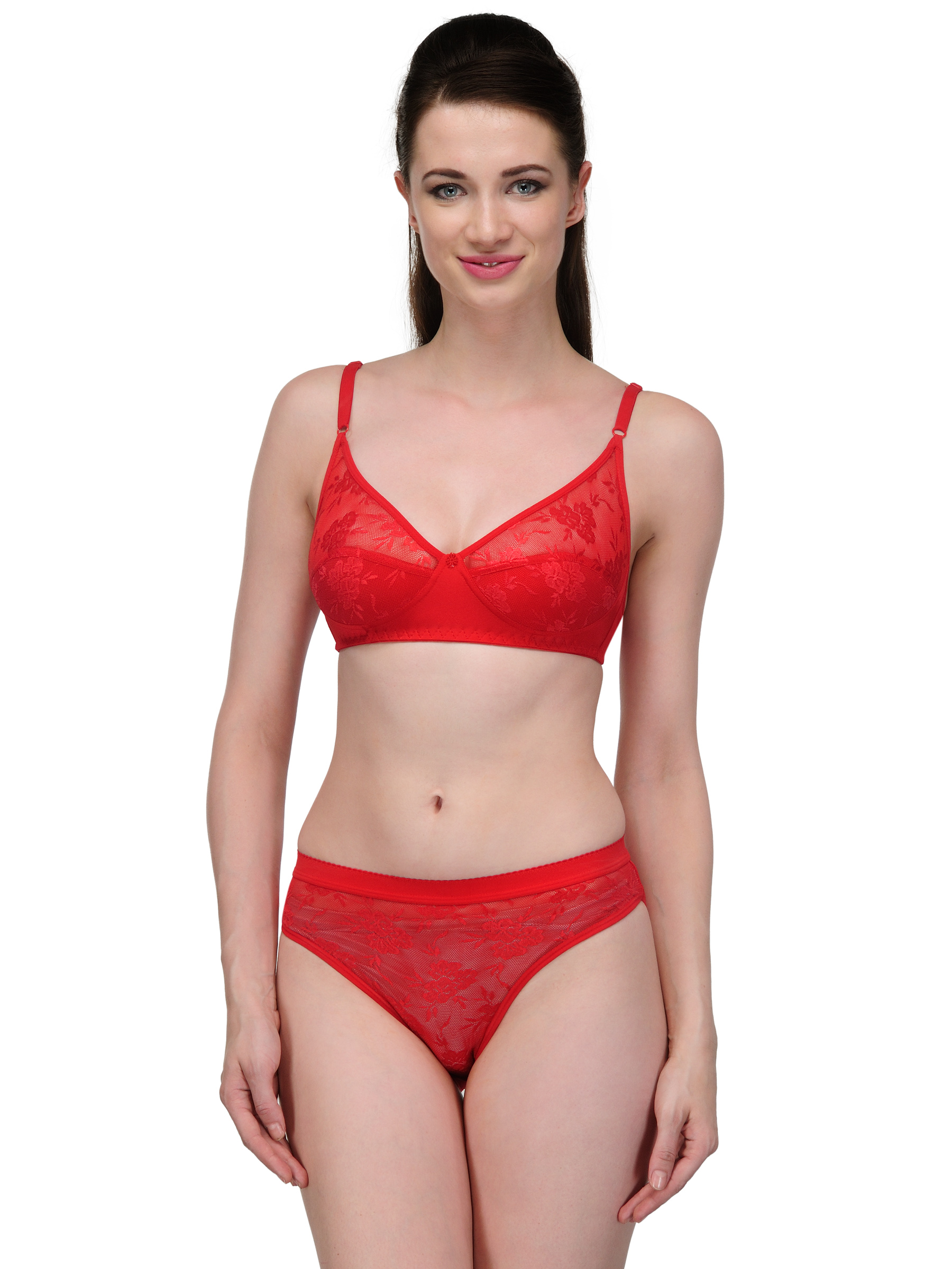 Buy Urbaano Neon Bridal Bra Panty Set Red Ur8020S Online ₹339