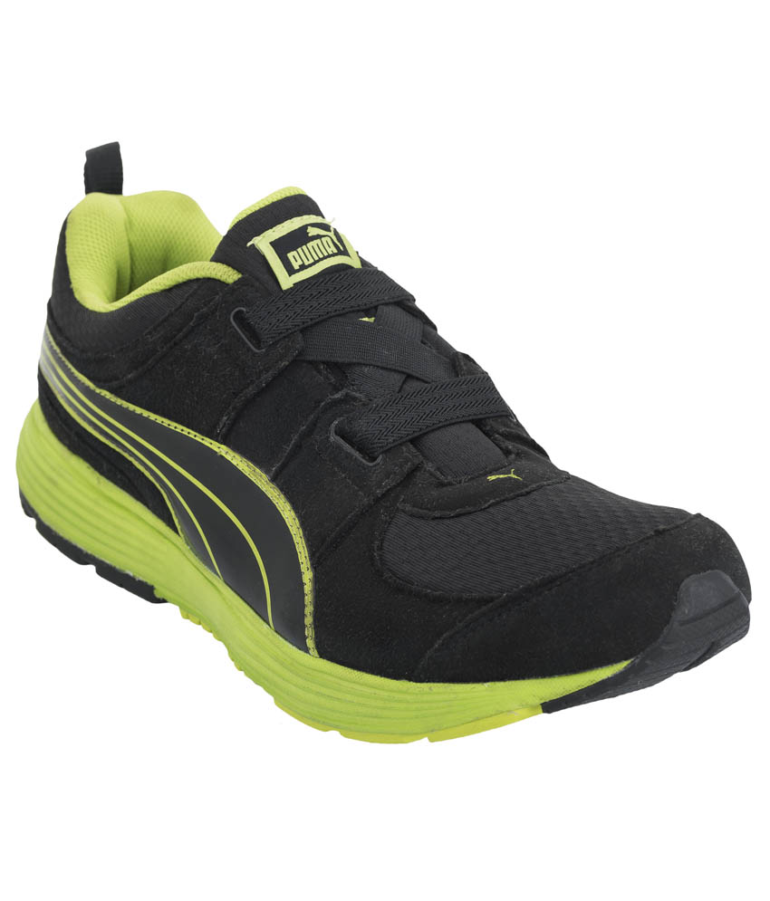 Buy Puma Mens Black Green Lace-Up Running Shoes Online @ ₹1999 from ...