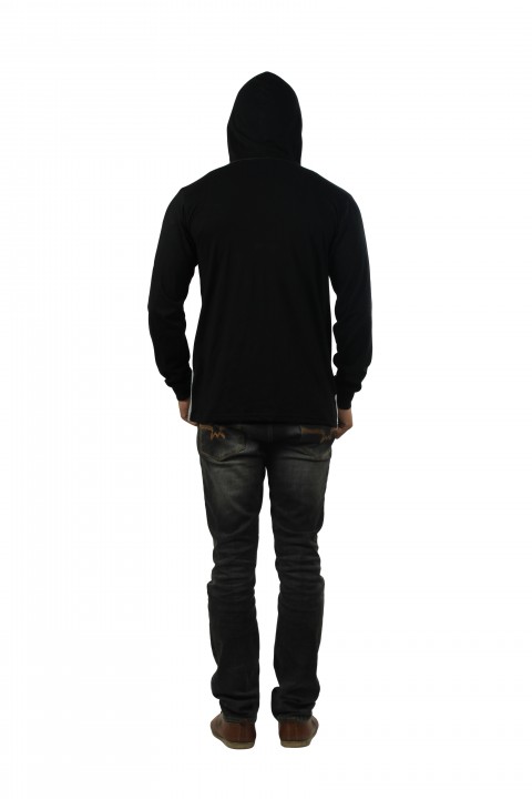 Buy V3squared Cotton Full Sleeve Dxnr Hooded T Shirt For Men Online