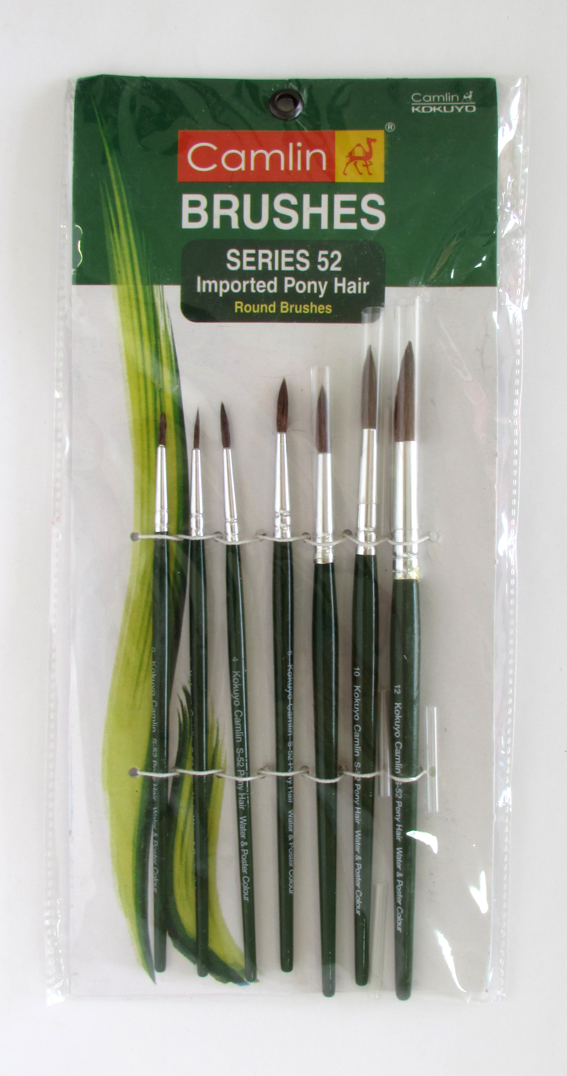 Buy Camlin Paint Brush Series 52 Round Pony Hair, Set of 7 Pack of 2