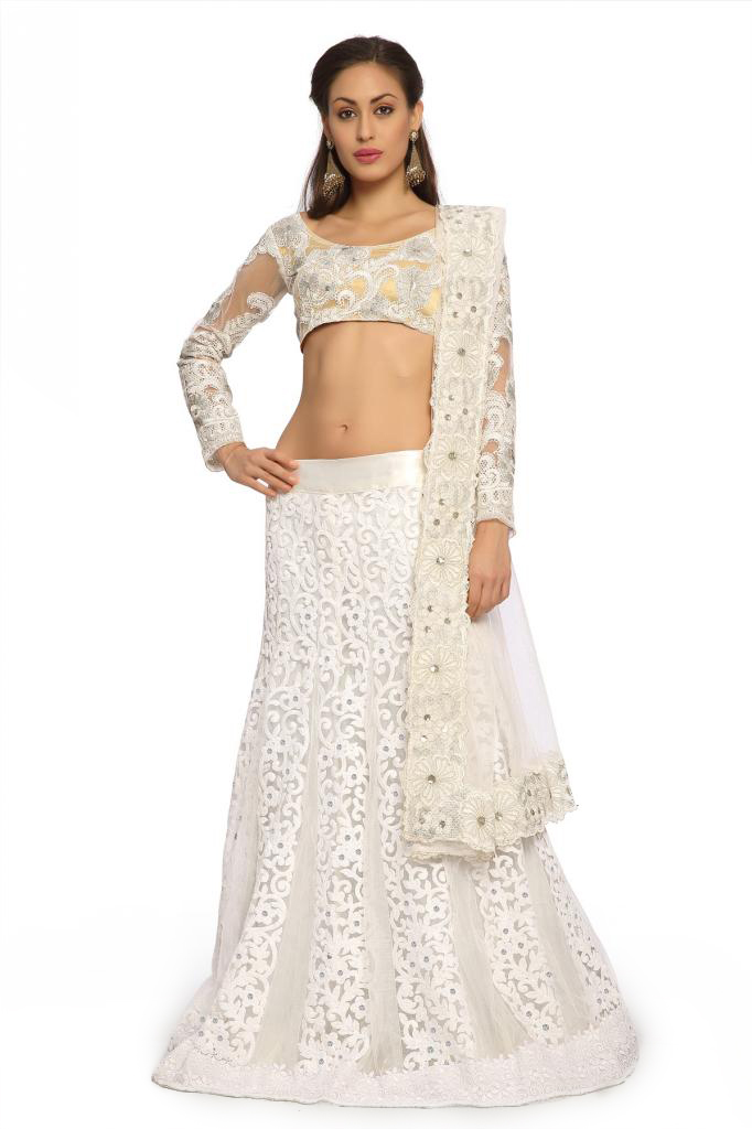 white lehenga choli designs