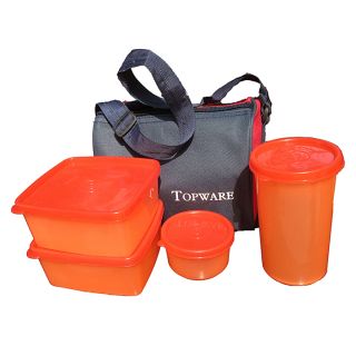 Set of 4 Pcs. Lunch Box With Insulated Bag