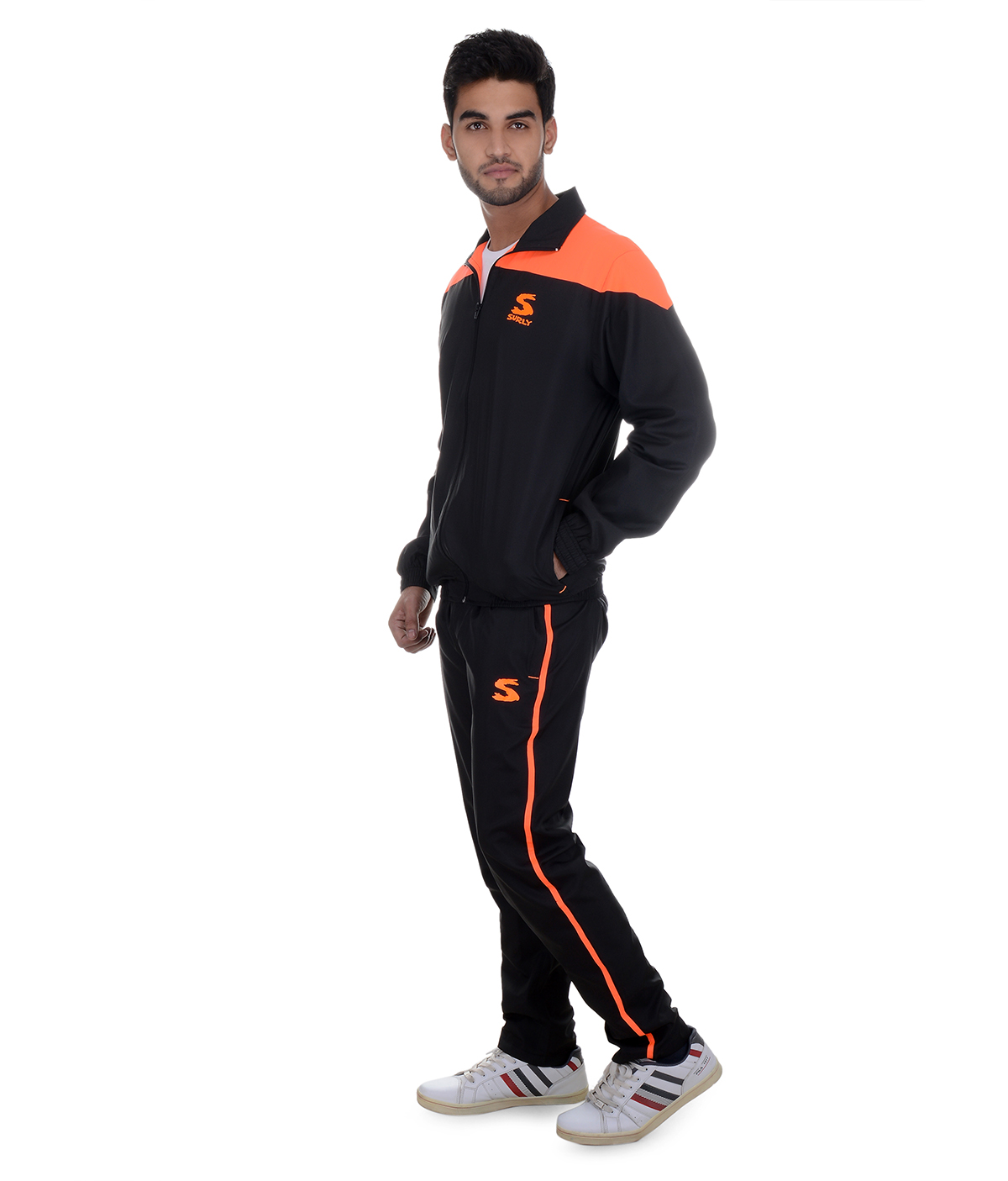 Buy Surly Black OrangeTrack Suit Online ₹1299 from ShopClues