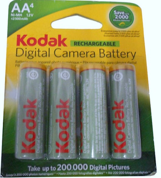 Original Kodak 4 Pcs AA Size 2500 mAh Rechargeable Battery