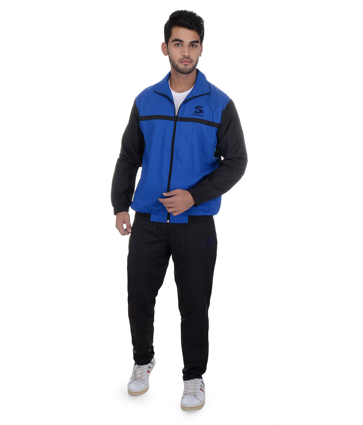 Buy Surly Mens Polyester Track Suit Navy Blue Royal Blue Online @ ₹1299 ...