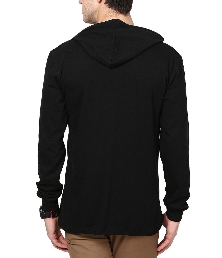 Buy Black Hooded Long Sleeve TShirt For Men Online ₹247 from ShopClues