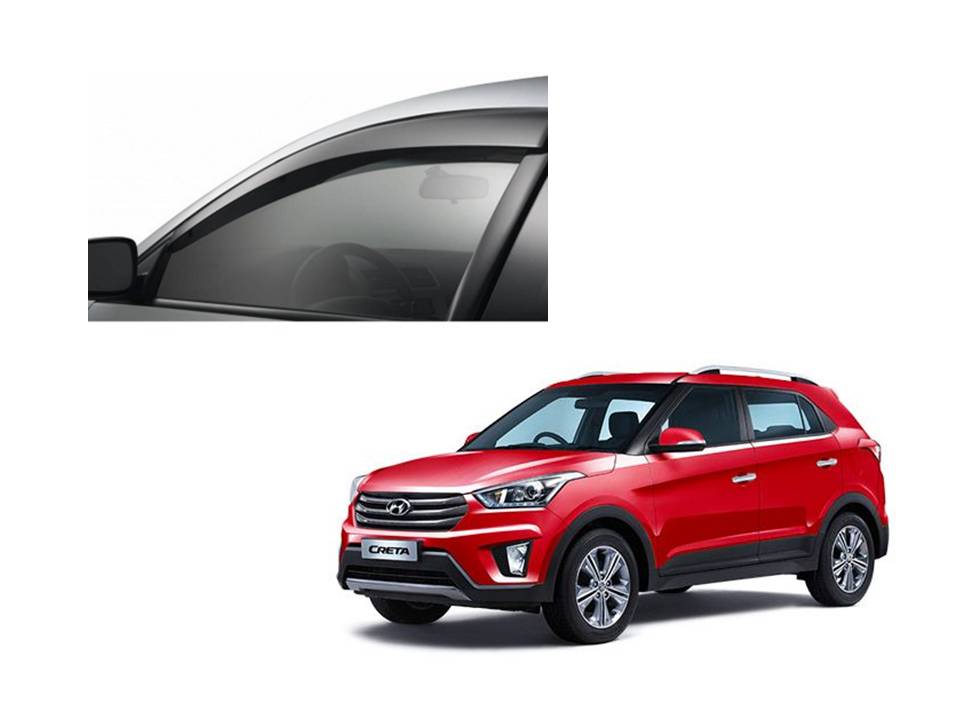 Buy Car Door Visor for Hyundai Creta (Set of 4 Pcs) Online ₹945 from