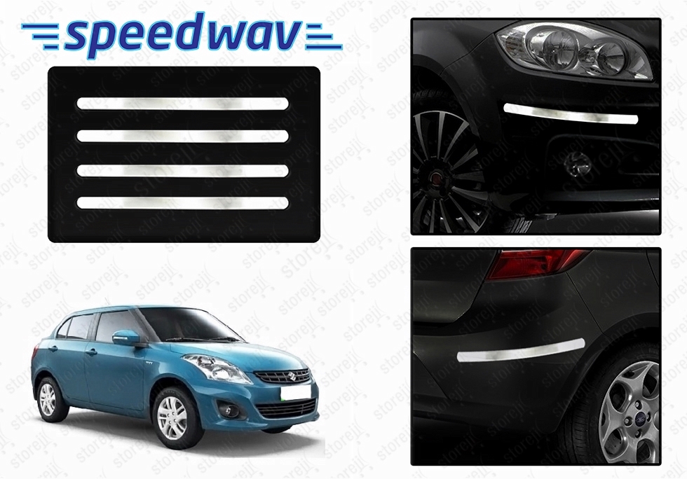Speedwav Full Chrome Bumper Protector For Maruti Swift Dzire New In