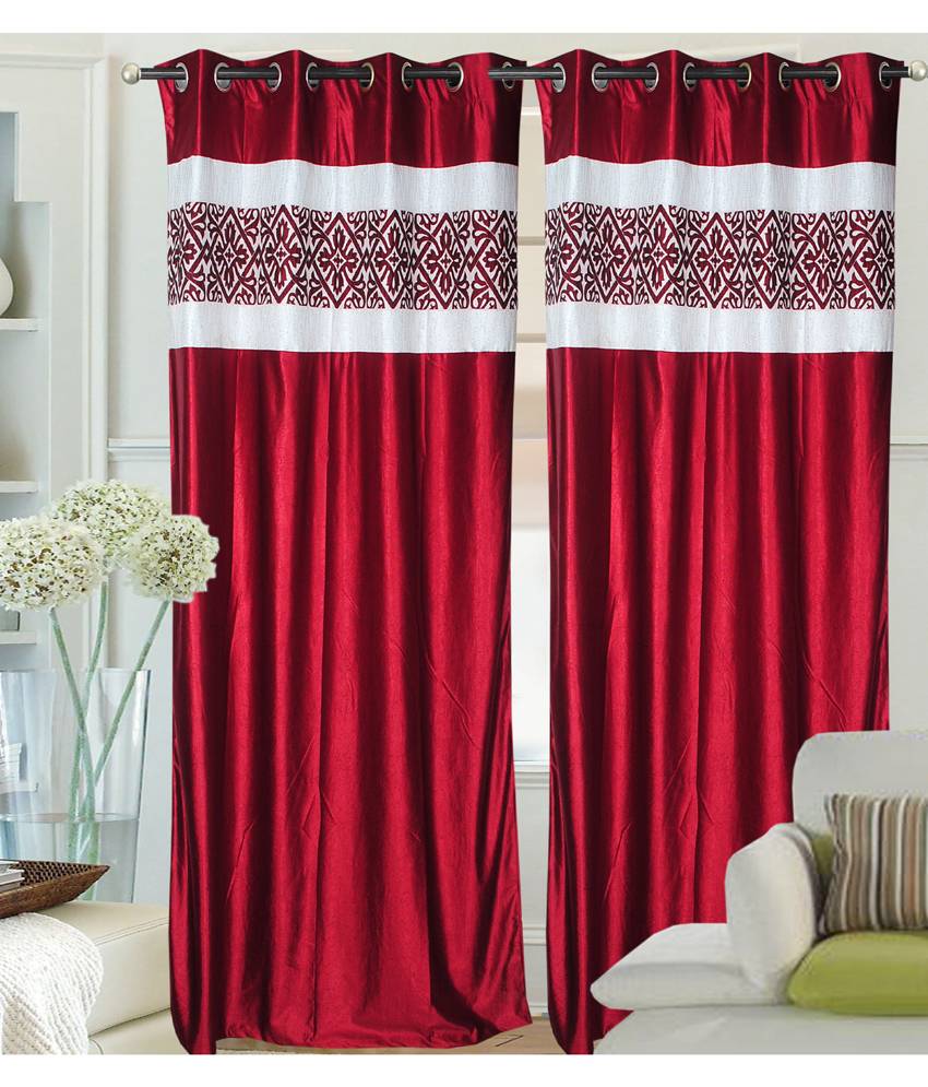 Buy Deepanshi Handloom Window Curtain set of 2 (5x4 feet) Online @ ₹599 ...