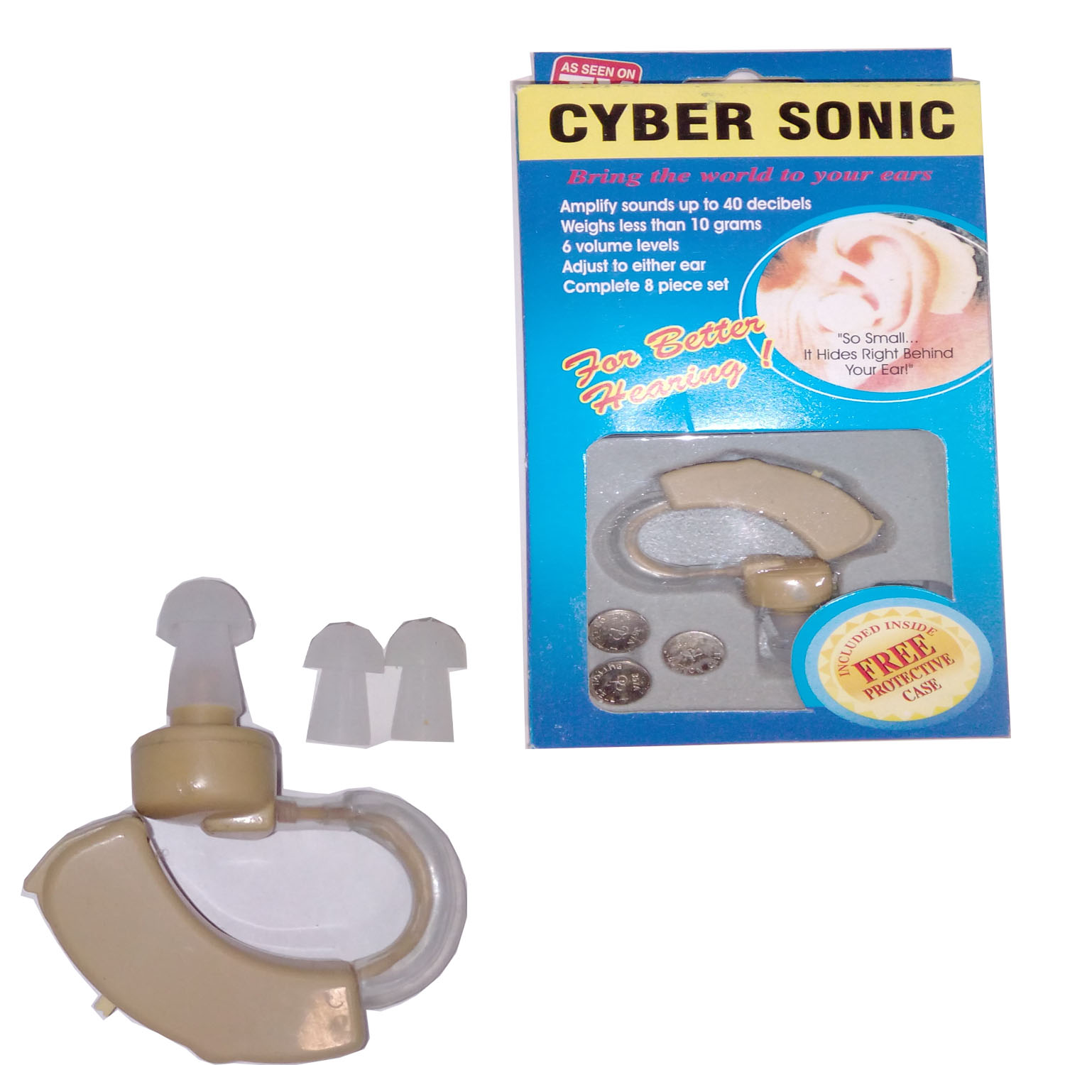 Cyber Sonic Hearing Enhancer Aid Machine Sound Amplifier in Skin Tone