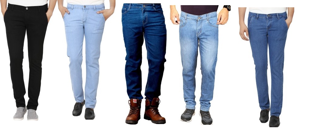Slim Fit Mens Jeans (Pack of 5)