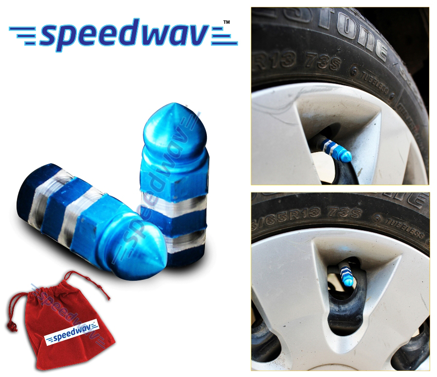 Speedwav Bullet Shaped Designer Tyre Valve Cap Universal Size for All