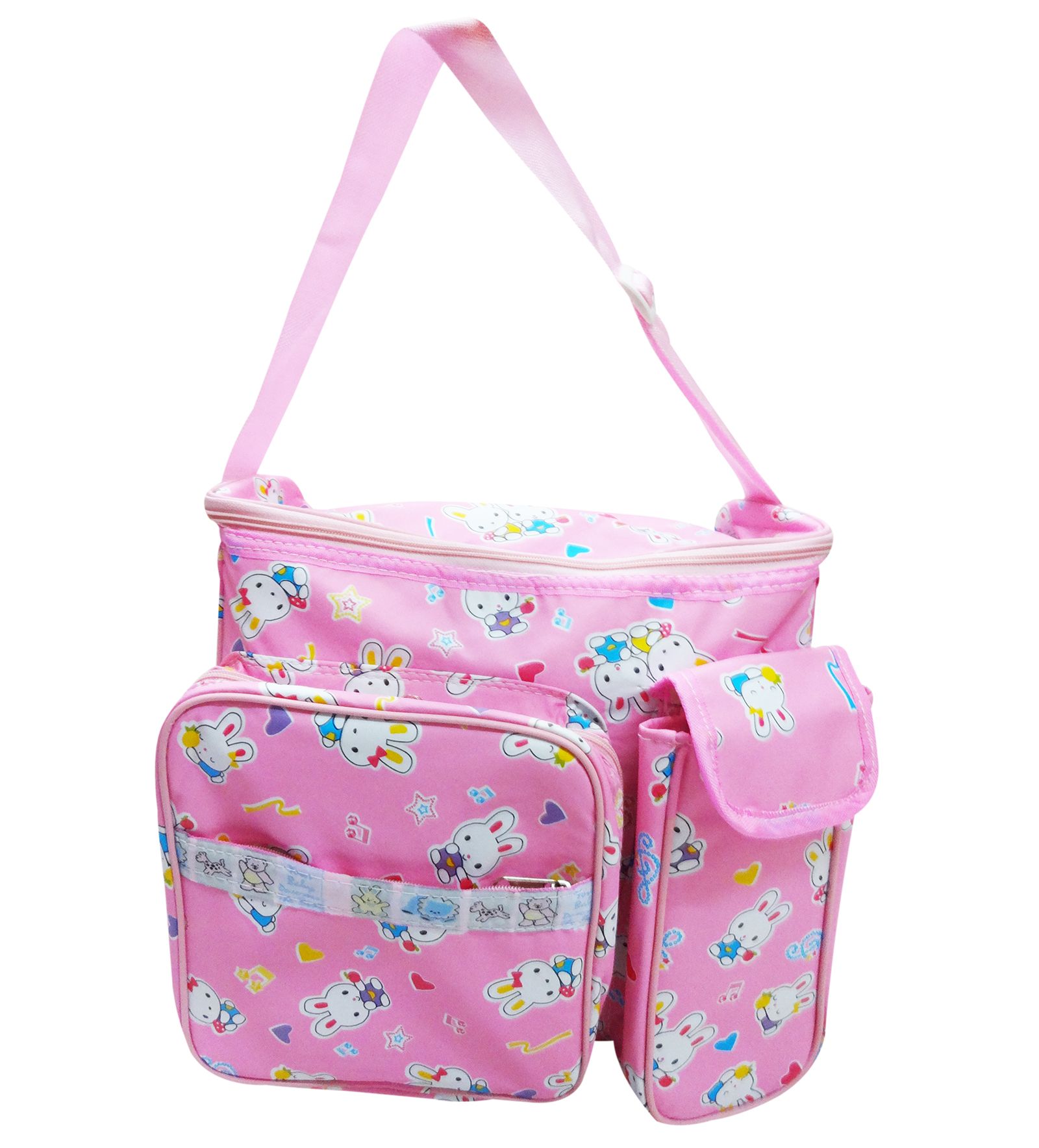 Buy Wonderkids Pink Bunny Print Baby Diaper Bag Online @ ₹529 from ...