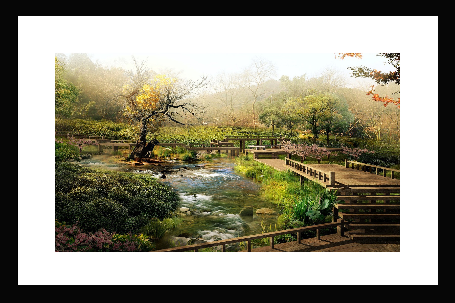 Buy Go Hooked Riverside Painting Online- Shopclues.com