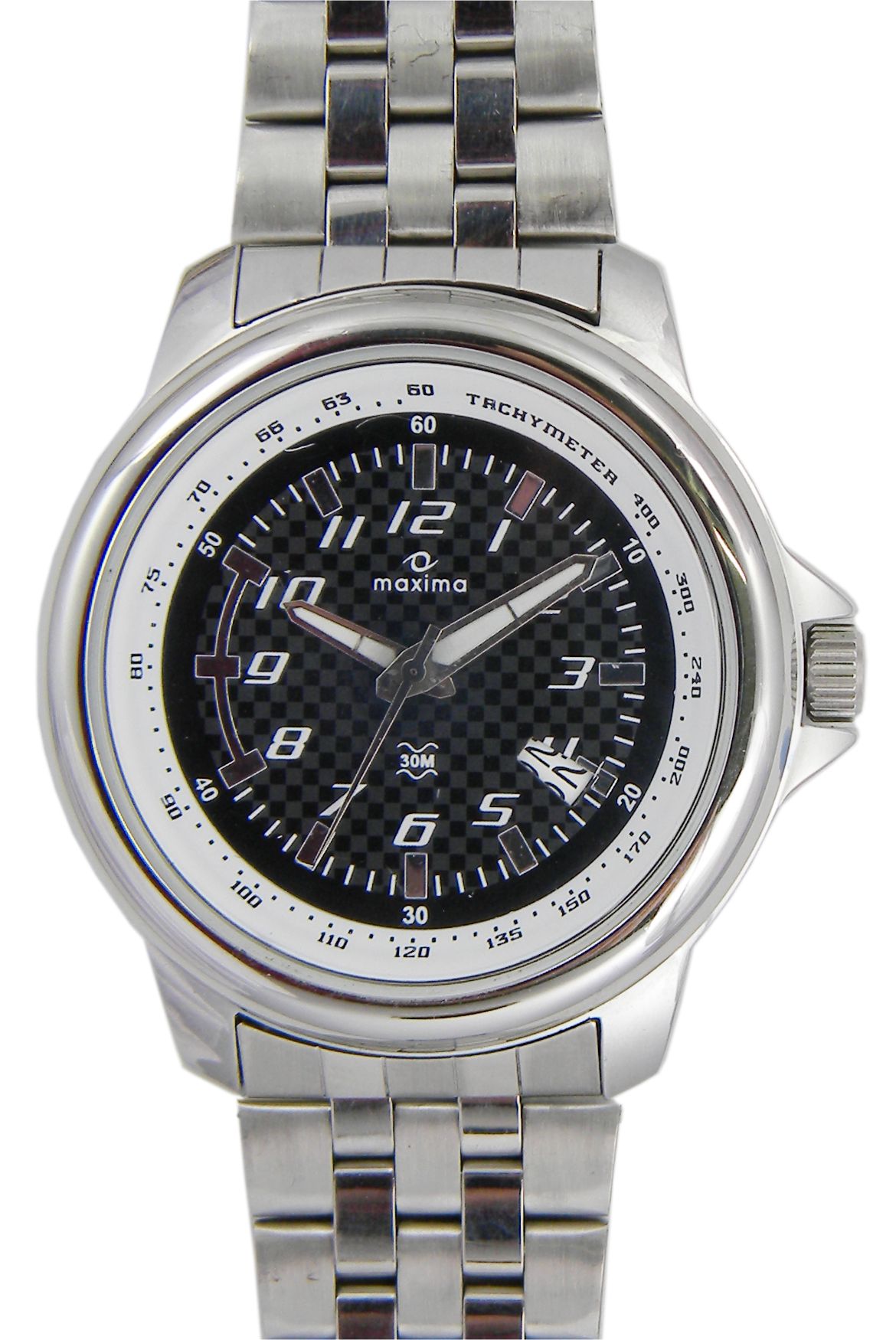 Maxima Attivo Steel Date Watch For Men Silver 24112CMGI