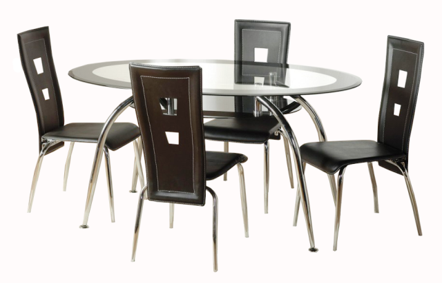 Buy Oval Glass Top 4 Seater Dining Table Online ₹34999 From Shopclues 6825