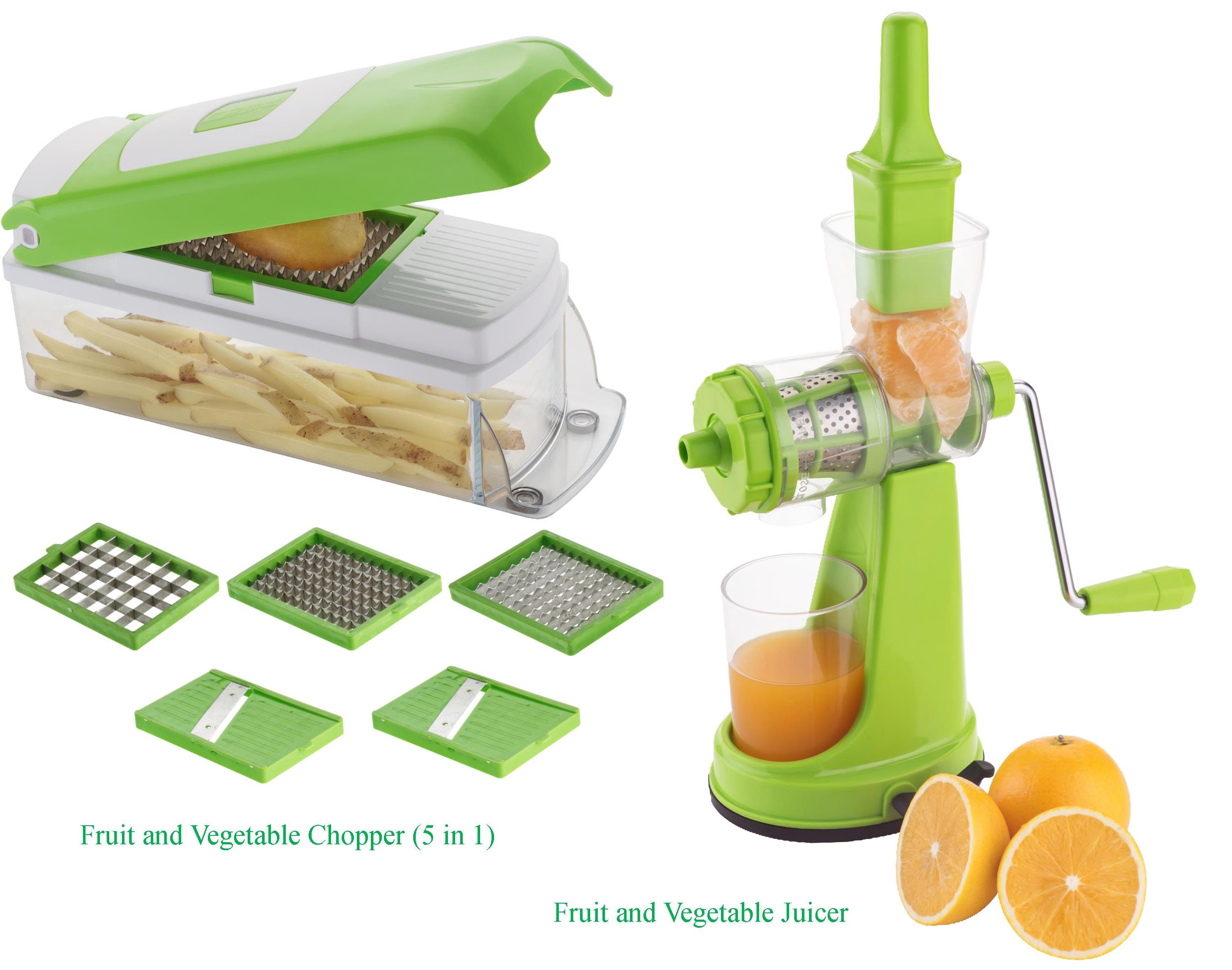 Buy Fruit and Vegetable (Chopper (5 in 1) and Juicer) Combo Online ₹859 from ShopClues