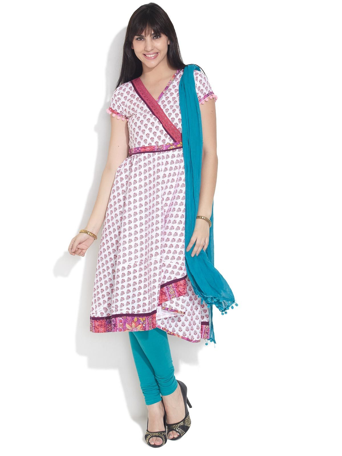 sleeveless umbrella kurti