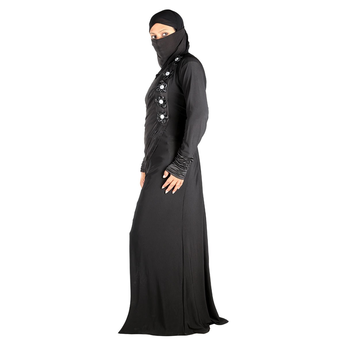 Buy Hawai Charmful Embroidery Designer Burqa Online @ ₹1199 from ShopClues