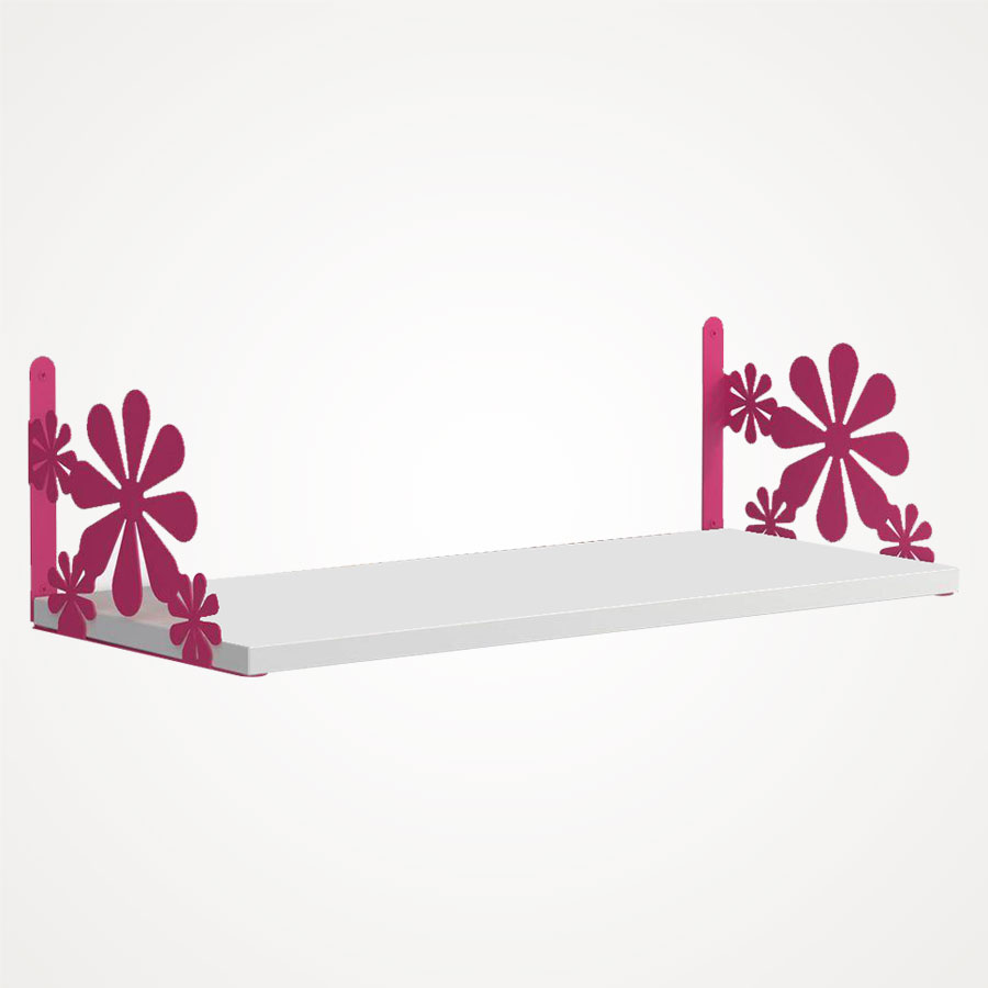 The New Look Flower Steel Wooden wall Shelf