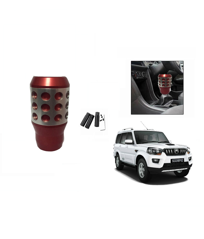 Buy Takecare Car Red Gear Knob For For Mahindra Scorpio Old Model