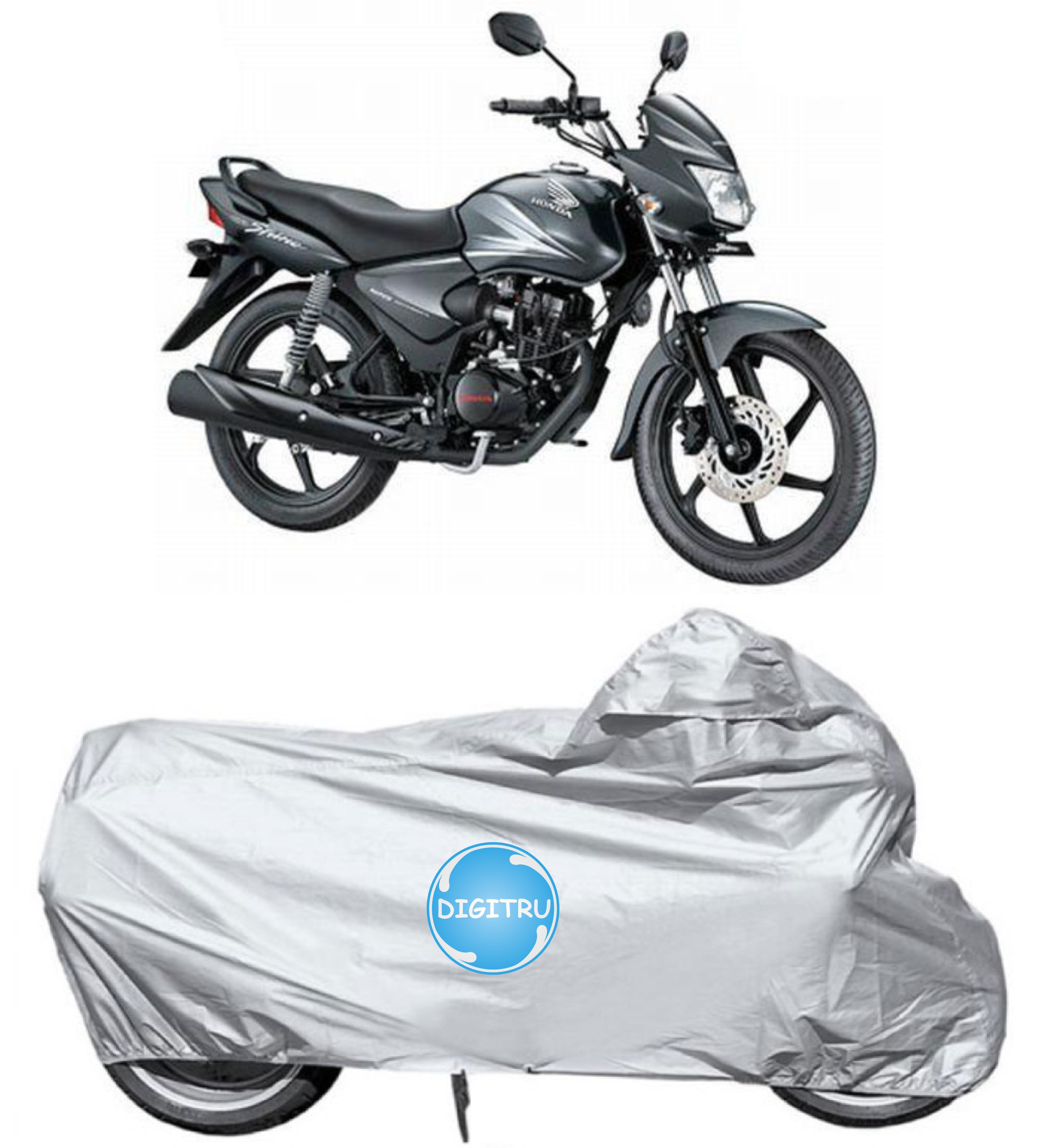 Digitru Bike Body Cover CB Shine (Silver) at Best Prices Shopclues