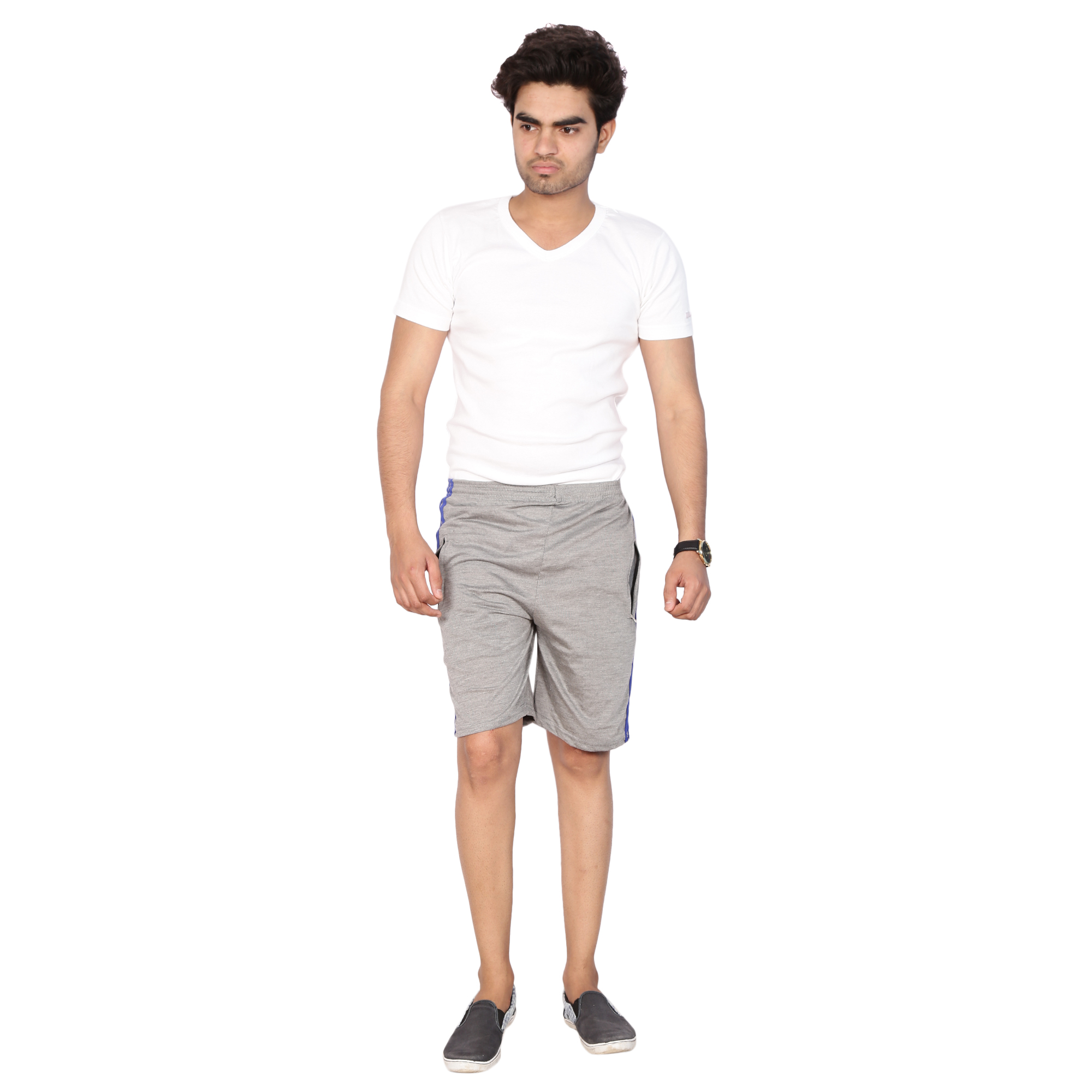 Buy Swaggy Grey Hosiery Shorts for Men Online @ ₹499 from ShopClues