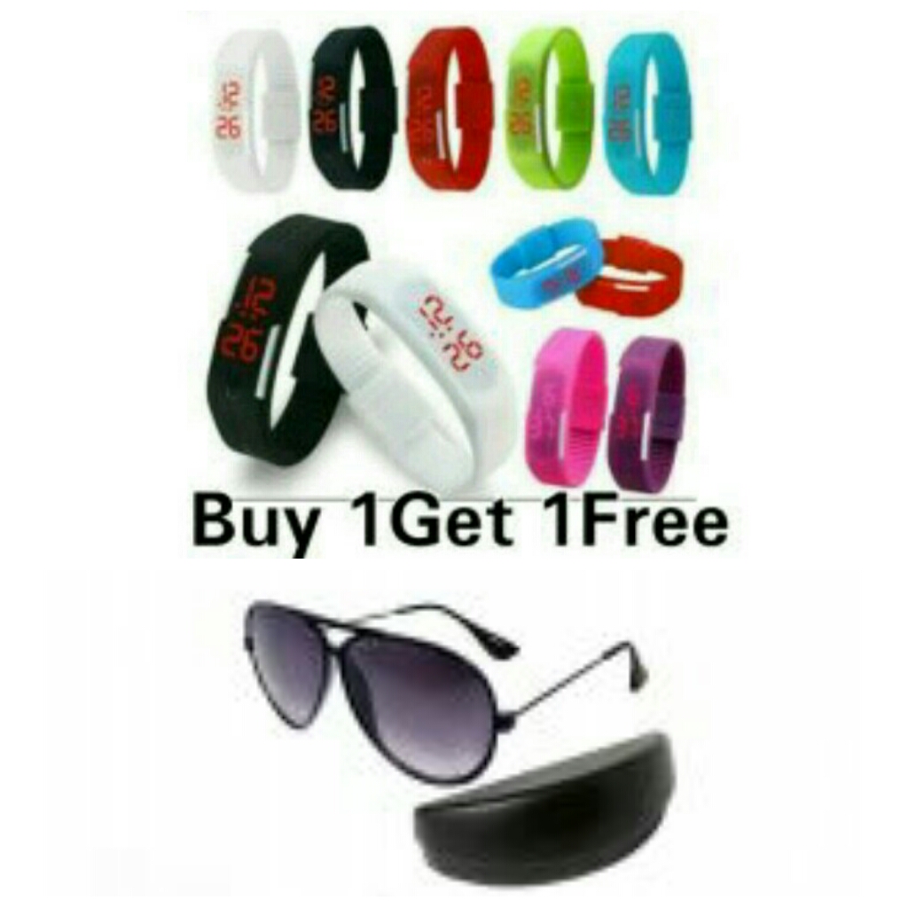 Buy Sports Led Band Watch Buy Get 1 Ey retro google Send As Per Stock