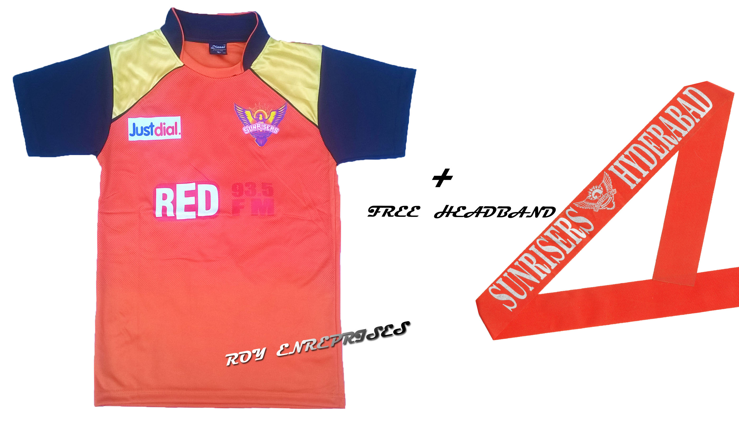 Buy IPL Sunrisers Hyderabad Cricket team Jersey with FREE Headgear ...