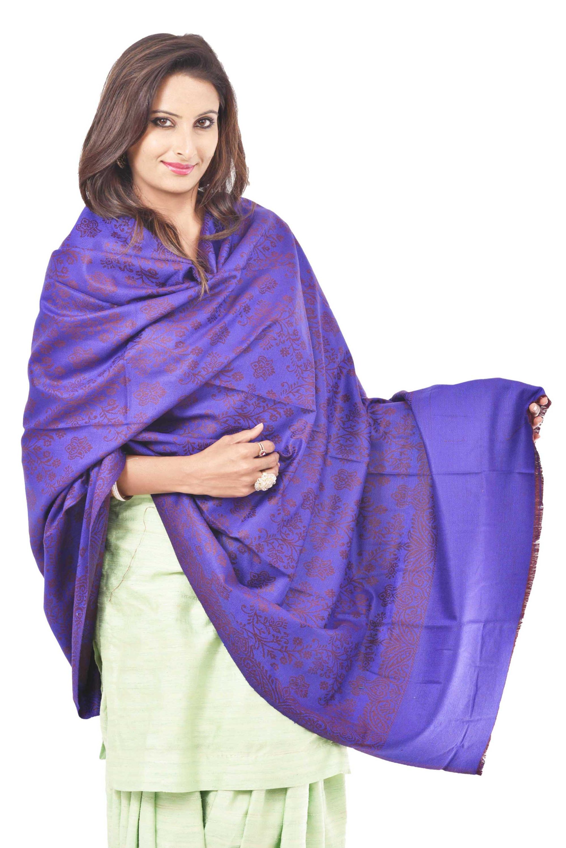 shawl for purple dress
