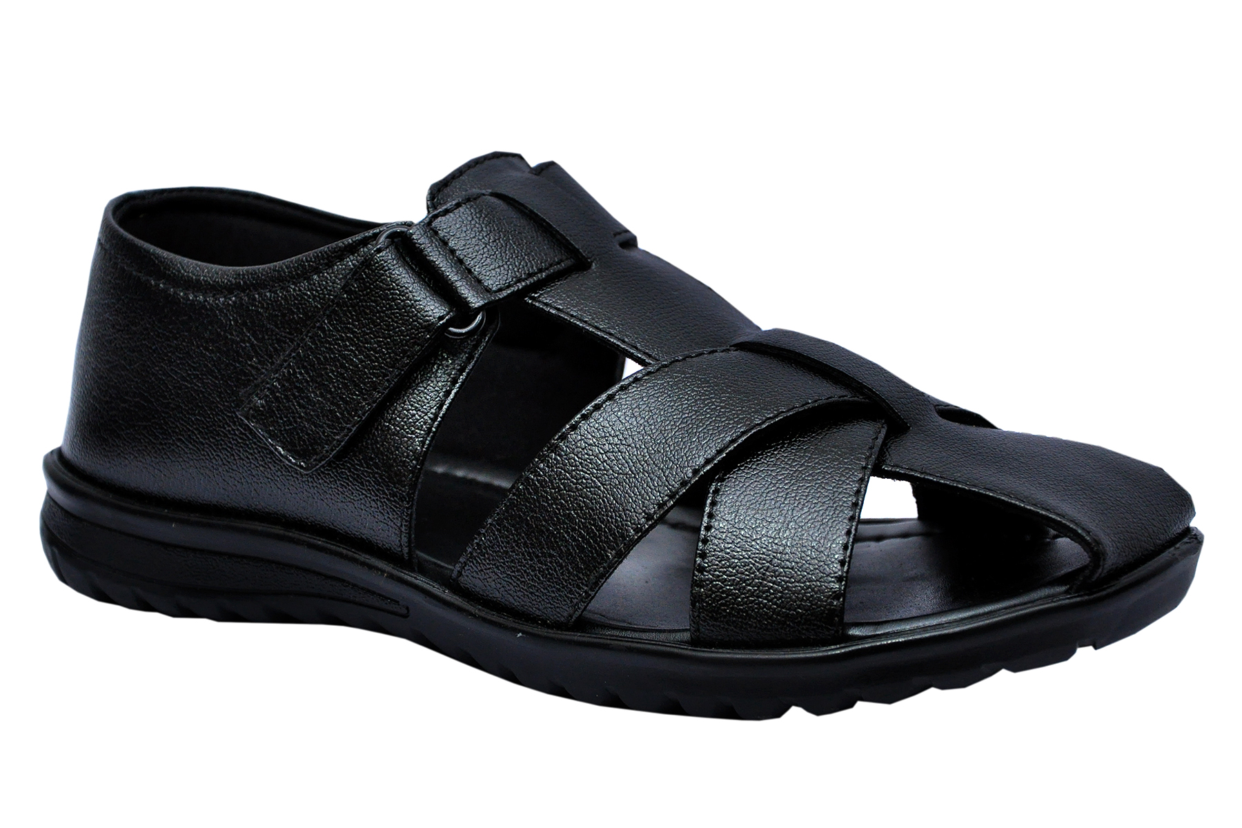 Buy Footlodge Mens Black Velcro Sandals Online @ ₹1249 from ShopClues
