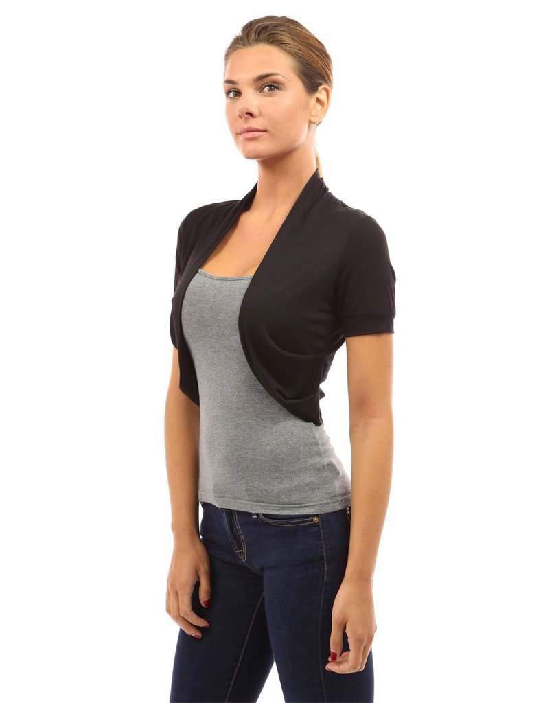 Buy Espresso Womens S Shrug With Side Gather Black Online @ ₹349 from ...