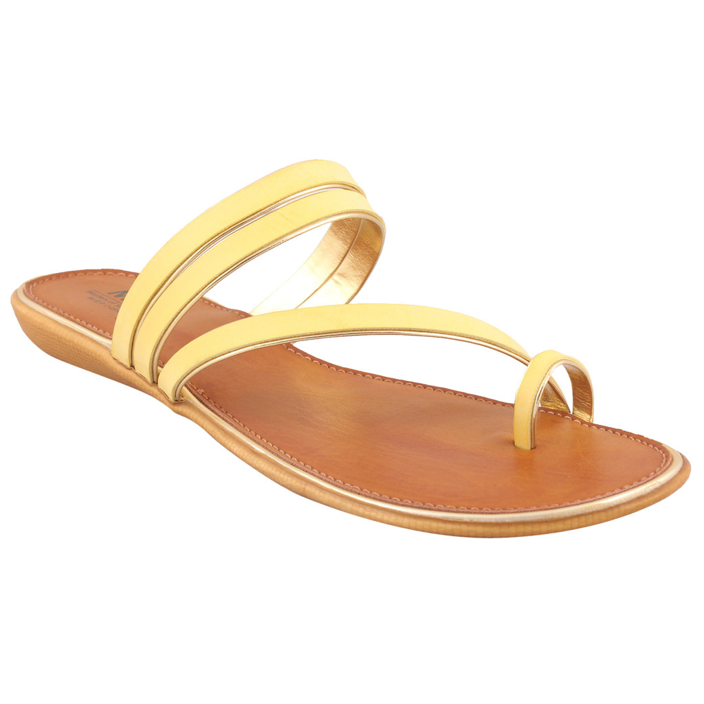 Buy MSC Women's Yellow Flats Online @ ₹599 from ShopClues