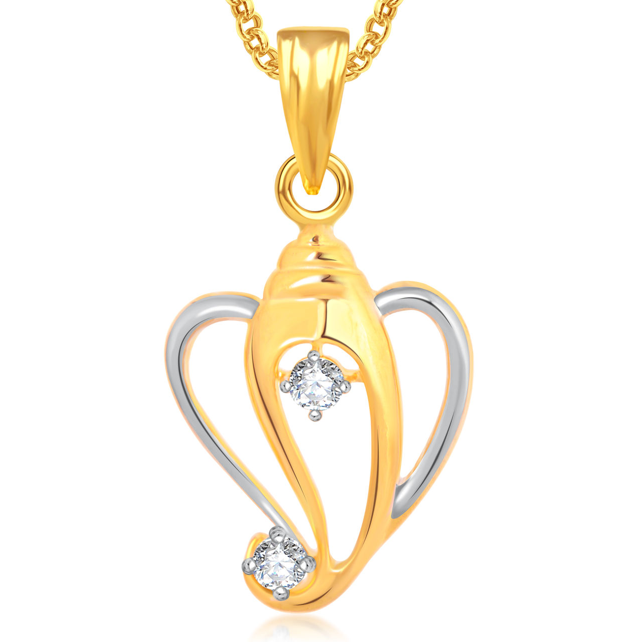 Buy Ganpati God Pendant With Chain Lockets For Men And Women Cz Gp308 ...