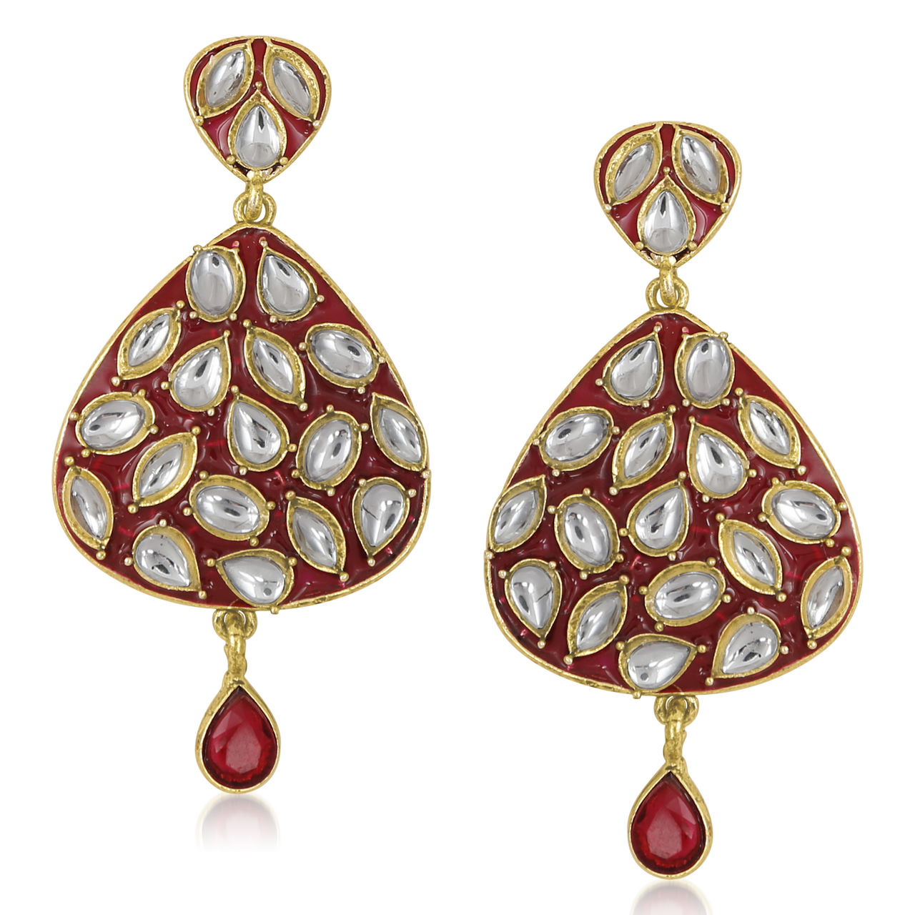 Buy Meenaz Traditional Earrings Fancy Party Wear Kundan Moti Pearl ...