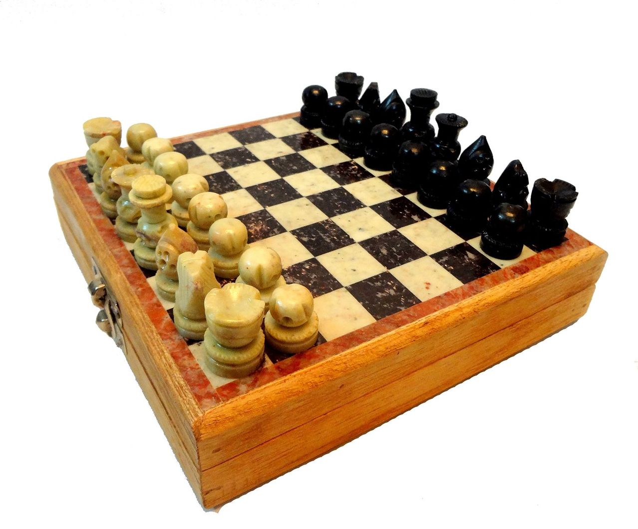 Buy White Marble Chess Board With Marble Peace Best Gift Item 10 Inch ...