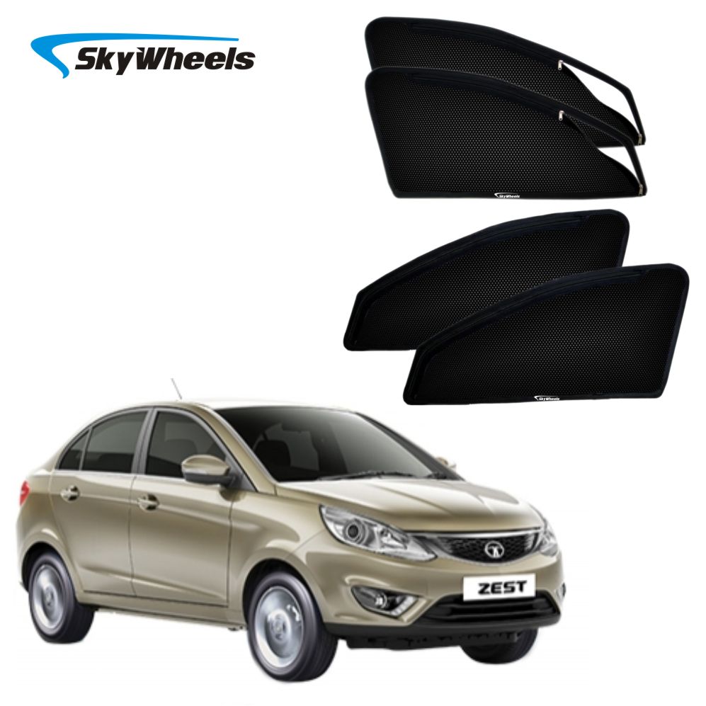 Buy Tata Zest SkyWheels UV Car Sunshades With ZipperSet Of