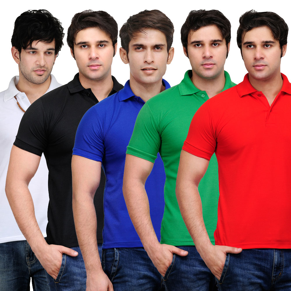 Online TSX Combo of 5 Stylish Polo TShirts Prices Shopclues India