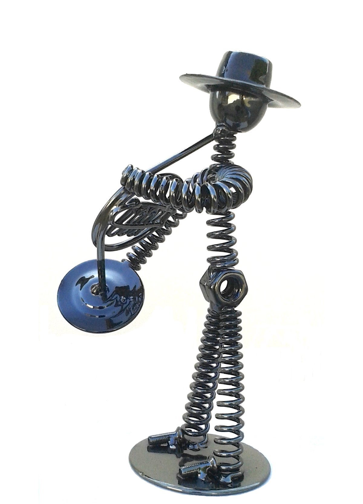 Buy Rare Unique Nut Bolt Screws Spring Metal Sculpture Musician Figurine 7 Inch Online ₹390