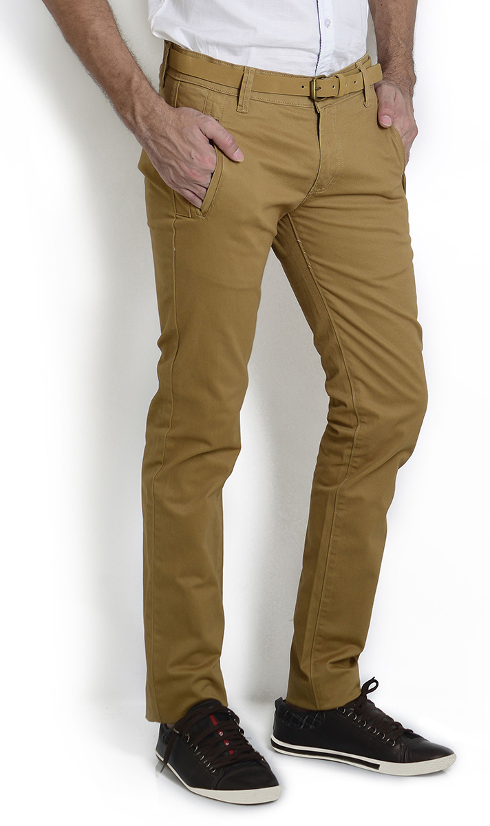 Buy Jeans Mens Slim Fit Stretchable Chinos (Khaki,) Online @ ₹1800 from ...