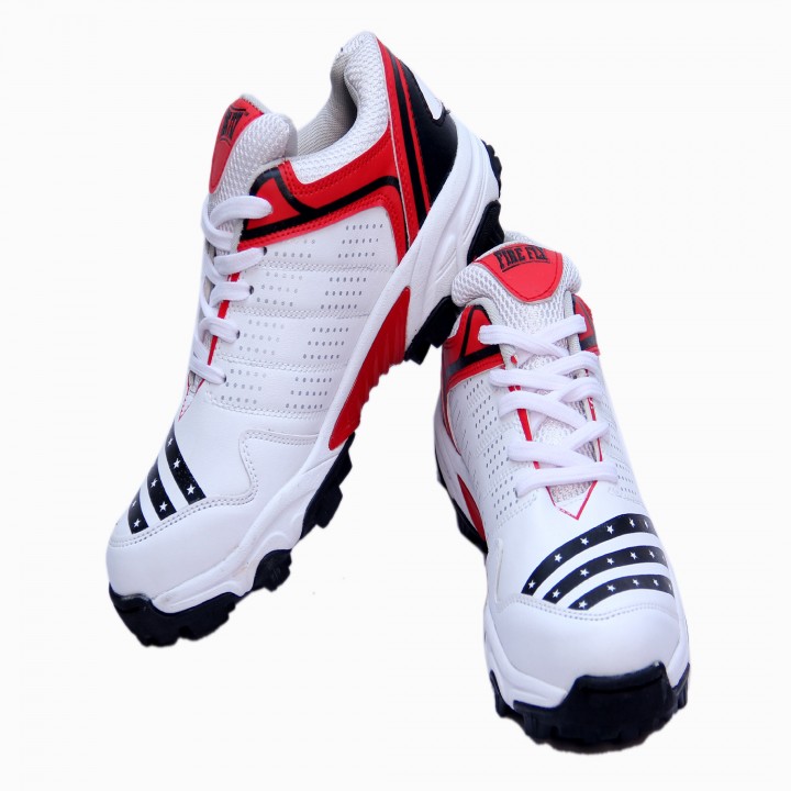 Buy Mens White Lace-up Cricket Shoes Online @ ₹1299 from ShopClues