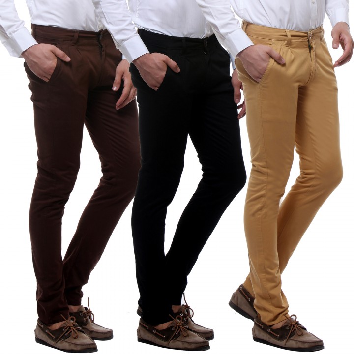 Buy Spain Style Fashion Trousers For Men Pack of 3 Online @ ₹1199 from ...