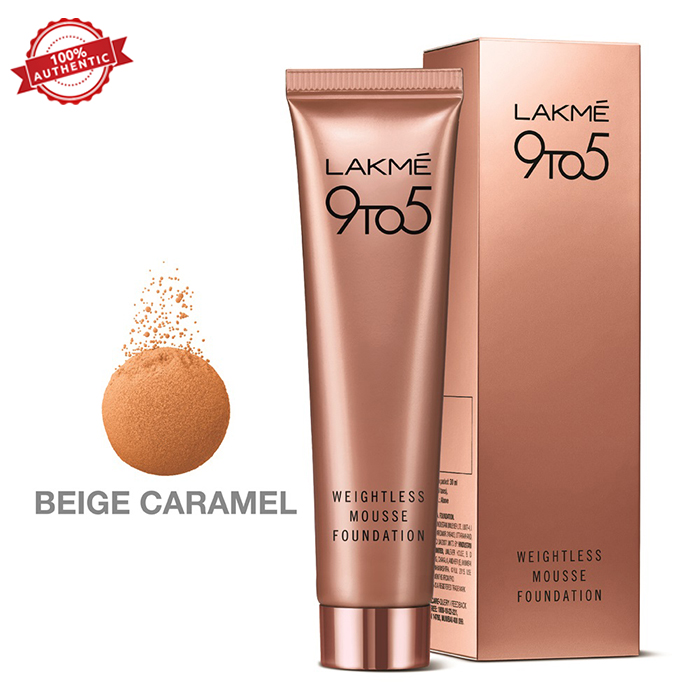 Lakme Mousse Foundation For Wheatish Skin Buy Lakme 9 to 5 Weightless Mousse Foundation Beige Caramel (29 g