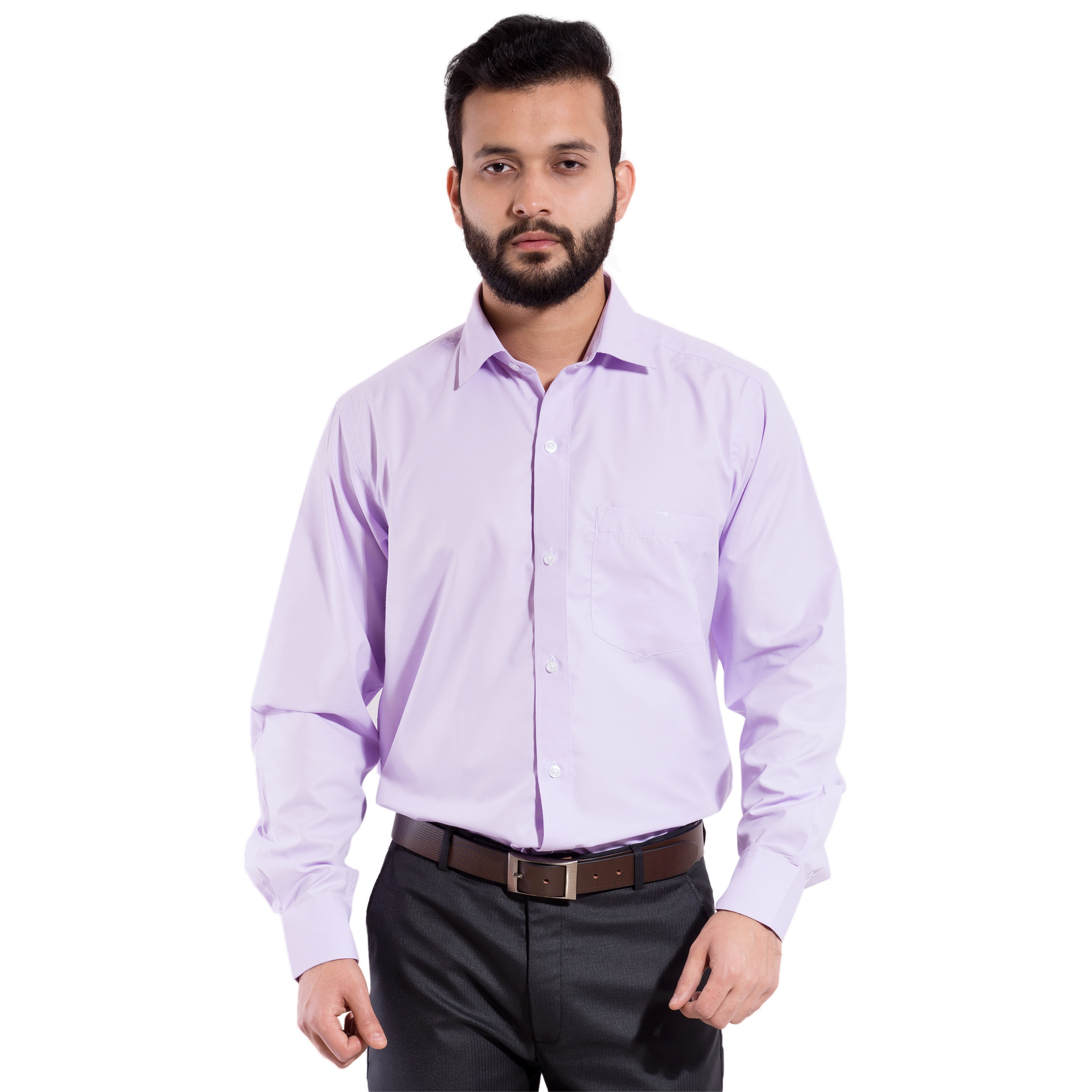 Buy La Chemise Plain Light purple Formal Shirt For Men Online @ ₹1499 ...