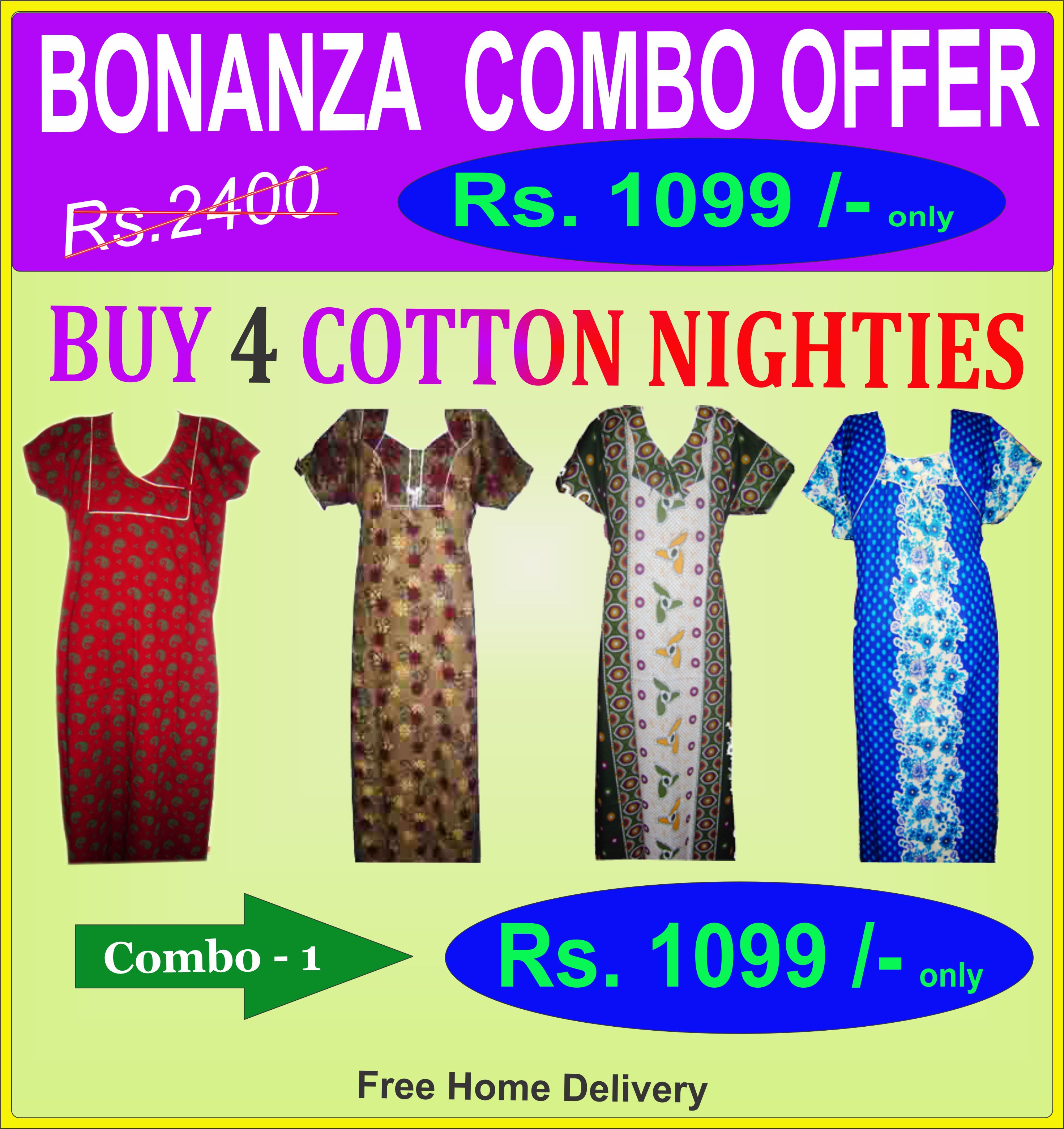 nighty cotton combo