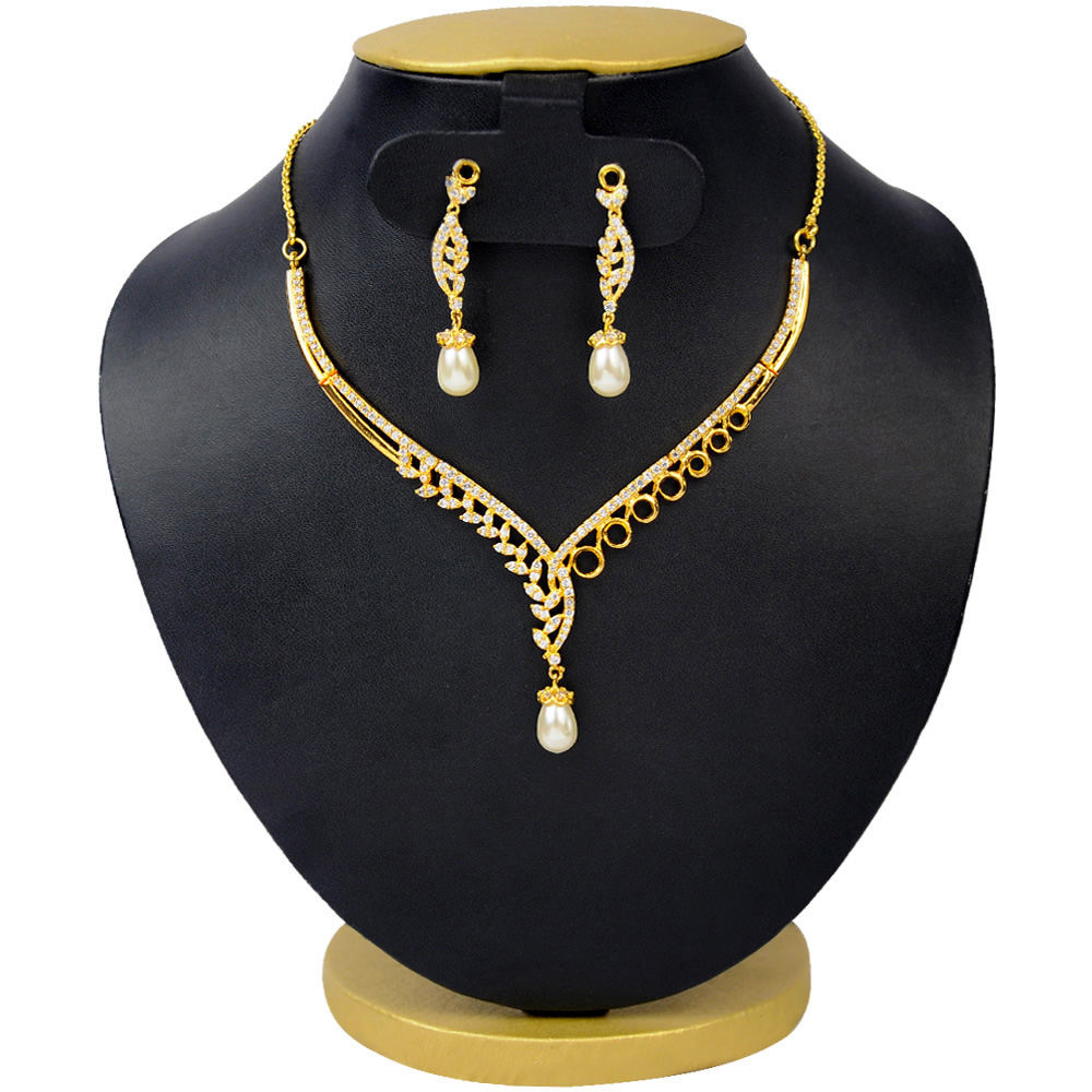 Buy American Diamond Necklace Set Online ₹1750 From Shopclues