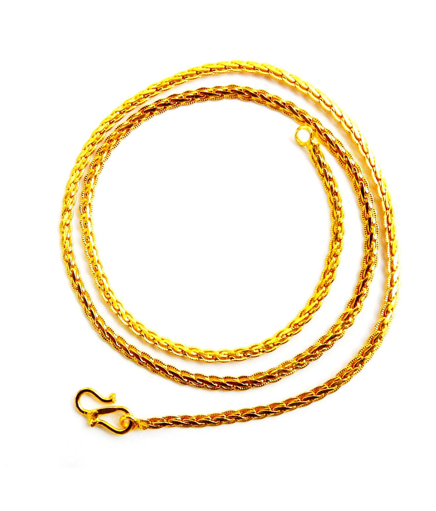 Buy one gram gold plated chain for men and women Online @ ₹399 from ...