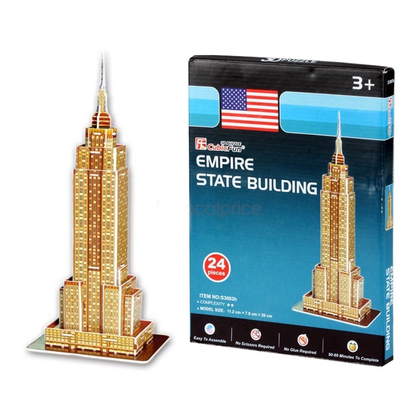 Buy Cubic Fun 24 Pieces 3D PUZZLE EMPIRE STATE BUILDING MODEL Worlds