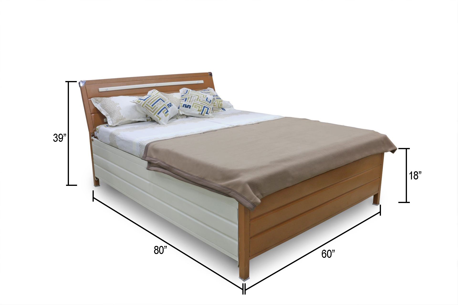 Buy Diamond Queen Size Hydraulic Storage Bed Online ₹14999 from ShopClues