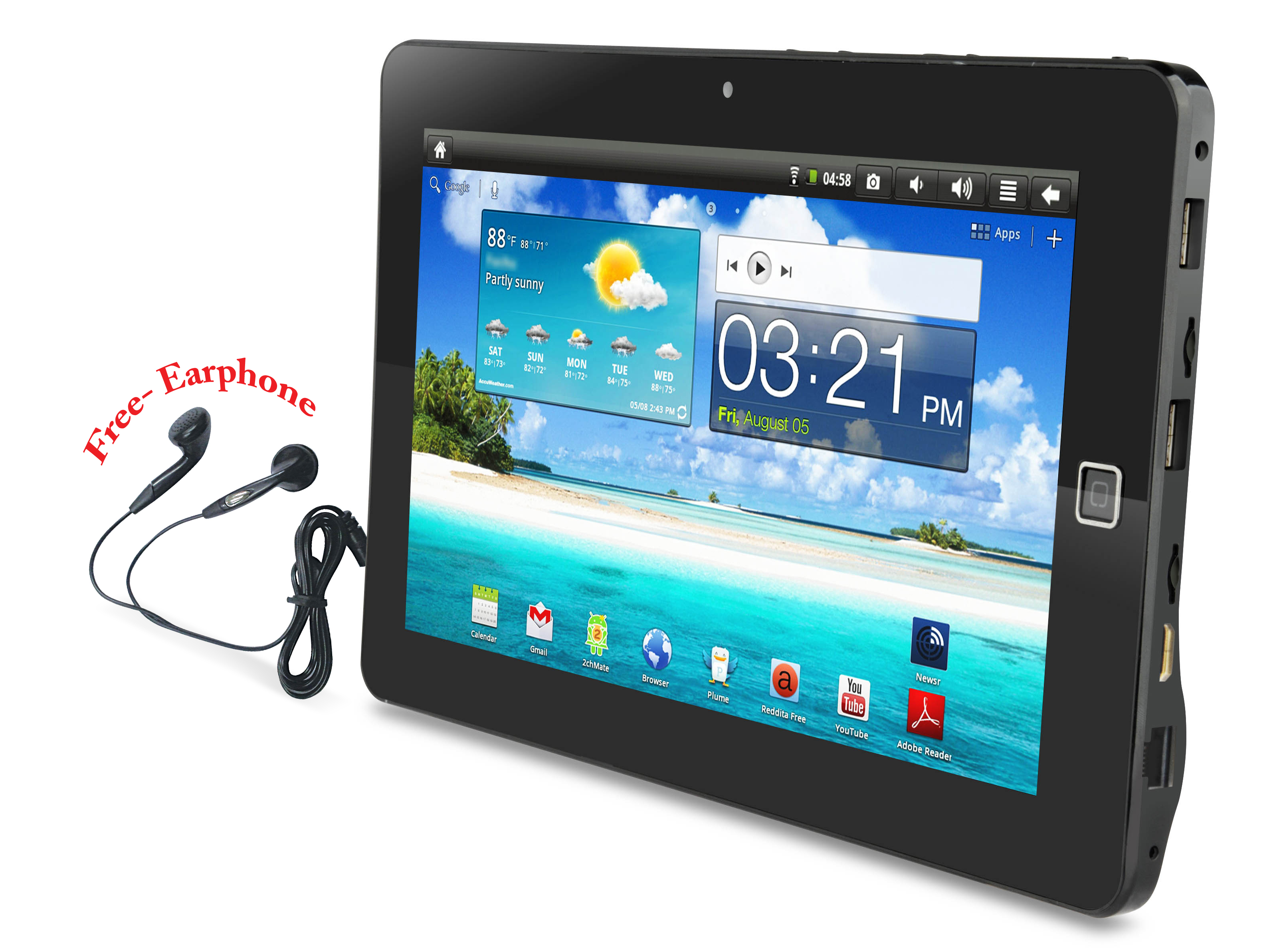 Wespro 10" Android PC Tablet with 3G (Free Earphone)